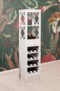 APRODZ Mango Wood Wine Storage Stylish Haxtun Bar Cabinet for Living Room...