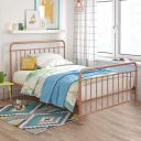 [EXTRA ₹10250 OFF] APRODZ Marks King Size Metal Bed (Metal - Rose Gold Powdercoated)...