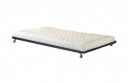 APRODZ Metal Trundle Bed Frame with Mattress Included, Rolling Castors, Black...