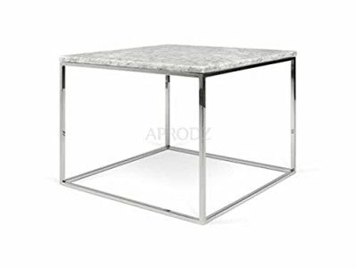 APRODZ Perlite Stylish Marble Center Coffee Table for Living Room Portable Teapoy Accent Table