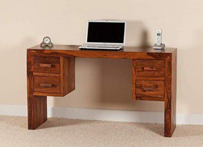 APRODZ Sheesham Wood Benld Study Desk Table for Home and Office | Brown Finish