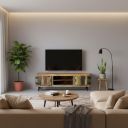 [Extra Rs.5359 OFF] APRODZ Solid Wood Aarhus TV Stand Cabinet for Home | TV Unit for Living Room | Multicolor Finish...