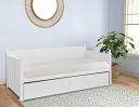 [Extra Rs 11599 OFF] APRODZ Solid Wood Acton Daybed with Trundle Bed for Living Room | Bed for Bedroom | White Finish...