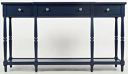 APRODZ Solid Wood Lekker Console Table with 3 Drawer for Living Room Wooden Console Table Blue Finish, Standard (CT-76)...
