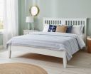 APRODZ Solid Wood Parma Queen Size Bed (White Finish)...