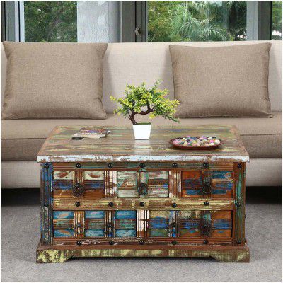 [Extra ₹6999 OFF] APRODZ Solid Wood Yuruani Stylish Coffee Table for Living Room | Center Table for Home