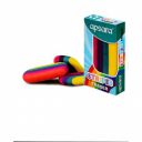 Apsara Stripes Coloured Eraser- Pack of 10...