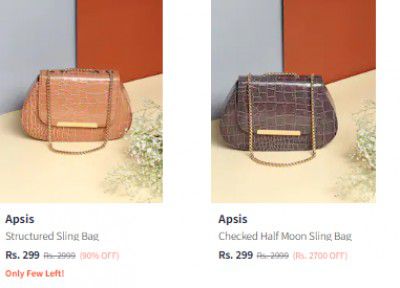 Apsis Handbags Starts ₹299 | Upto 90% Off