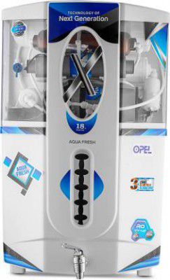 Aqua Fresh Omega Opel copper 18 L RO + UV + UF + TDS Water Purifier with Prefilter  ((White-Blue))