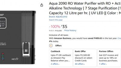 Aqua 2090 RO Water Purifier |10 Litre Storage
