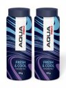 AQUA RED Set Of 2 Fresh & Cool Talc Powder - 100 g Each...