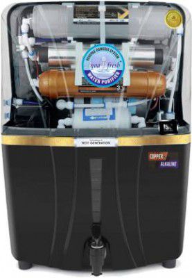 Aquadfresh Goodness of copper + Alkaline  12 L RO + UV + UF + TDS Water Purifier