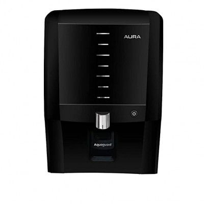 Aquaguard Aura RO + AUTO UV + Alkaline Water Purifer with Activated Carbon (Black), 7 Liter