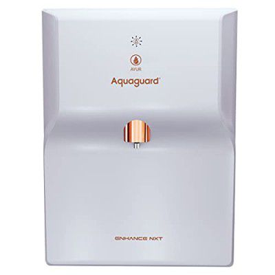 Aquaguard Enhance NXT Water Purifier with Patented Active Copper+UV+Ayur+Minetal Gurad Technology with ethe goodness of 7 Ayurvedic herbs, spices with purified water