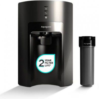 Aquaguard Sure Delight 6 L RO + UV + UF Water Purifier 2 Year Filter Life Large 6L Storage (Light Black)