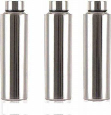 Aquasleri 1000 ml Steel Fridge Water Bottle for, school, office, ,(pack of 3) 1000 ml Bottle  (Pack of 3, Silver, Steel)