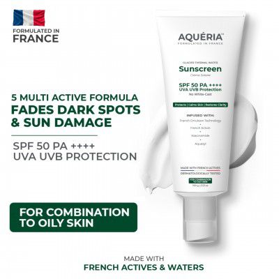 Aqueria Oil Control Brightening Gel Multi-Active French Sunscreen SPF 50 PA++++ 100g