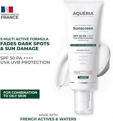 aqueria Sunscreen - SPF 50 PA++++ Oil Control Brightening French Multi-Active SPF (30 g)