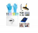 Aquriflo Magic Cleaning Kit, Clean with Protection, 2 in 1 Mop(1Pc), Hand Gloves(1 Pair), Cleaning Brush (1 Pc) along with wall hanging Hooks (10 Pcs)...