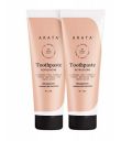 Arata Natural Refreshing Toothpaste With Peppermint, Cinnamon & Chamomile || All-Natural, Vegan & Cruelty-Free || Fluoride-Free Formula Fights Bacteria & Tooth Decay (Pack of 2) - 50 ML each...