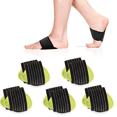 Arch Support Brace Compression Cushioned Support Sleeves, Plantar Fasciitis Foot Pain Relief for Fallen Arches - 5 Pair 