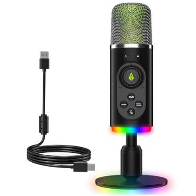 Archer Tech Lab Dryad100 RGB Condenser Gaming Microphone, USB Mic