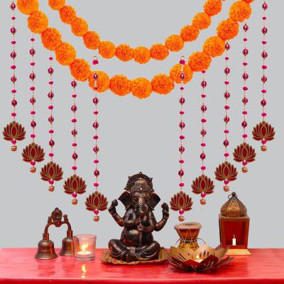 ARCHIES Handmade Traditional Wall Hanging Toran Door Decoration for Diwali Decoration, Home Decor, Wedding and All Festival Decor (2 Pcs) ARK-ET06