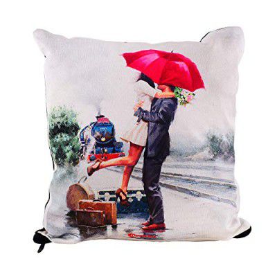 archies Love Cushion (12x12 inches) with Filler & Greeting Card Combo | Everyday Gift | Romantic Gift for Girlfriend, Boyfriend, Couples | Birthdays | Anniversaries-VPIL57