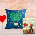 ARCHIES Love Cushion (12x12 inches) with Filler & Greeting Card Combo | Everyday Gift | Romantic Gift for Girlfriend, Boyfriend, Couples | Birthdays | Anniversaries-VPIL205...