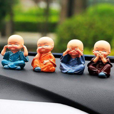archies Monk Busines Resin Little Monk Statues Miniature/Showpiece. Gifting for Diwali/Festivals/Decorations