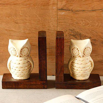 ARCHIES Owl Statue Bookend for Home Decor, Living Room, Set - ARK-230