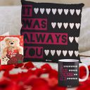 ARCHIES Pair Combo Pack of 3 | 1 Ceramic Mug | 1 Cushion Cover with Fillers & Greeting Card | Romantic Gift for Girlfriend, Boyfriend, Wife, Husband | Anniversaries GMC-4...