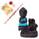 ARCHIES Rakhi for Brother on Rakshabandhan | Buddha Idol Combo Set with 1 Special Rakhi for Bhaiya/Bro/Bhai with card (Pack of 4) AR-14...