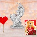 ARCHIES Rakhi for Brother Special Rakshabandhan Combo Set of 2 Auspicious Om Stone Beads Bhaiya/Bro/Bhai Rakhis with Cushion Cover with Filler,Greeting Card,Roli-Chawal 10 gm Pack...