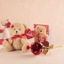 ARCHIES VALST10 Artificial Rose & Card Gift for Girlfriend, Boyfriend, Lover, Couples, Husband, Wife | Birthday | Valentines Day | Anniversary...