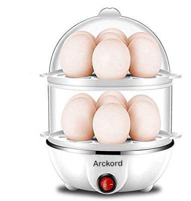 Arckord Multi-Function Electric 2 Layer Egg Boiler Cooker & Steamer, Egg Boiler Electric Automatic Off, Double Layer Egg Boiler Poacher(Multicolor)