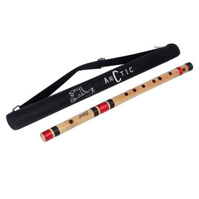 ARCTIC Flutes Anandi C Natural Bamboo Right Hand Flute/Bansuri Size 19 inches with Bag