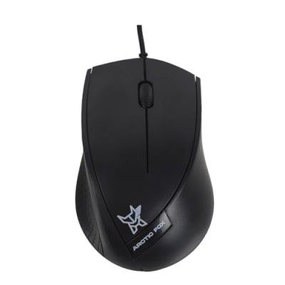 Arctic Fox Opti-Lite Wired Mouse with1200 DPI Optical Sensor, USB Plug-and-Play, Built-in Scrolling and 3 Handy Buttons