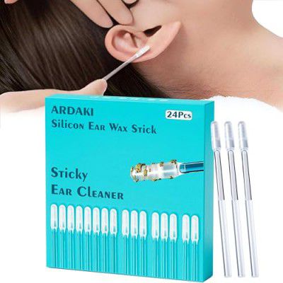 ARDAKI Silicone Ear Wax Cleaner Stick Reusable Ear Wax Remover Tool Kit Set (24 Pcs Set)