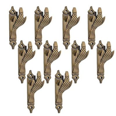 Arena zinc Curtain Brackets Stylish parda Stand, and Curtain Rod Holder Set, Perfect for Home dcor Antique 1 (Pcs 10)