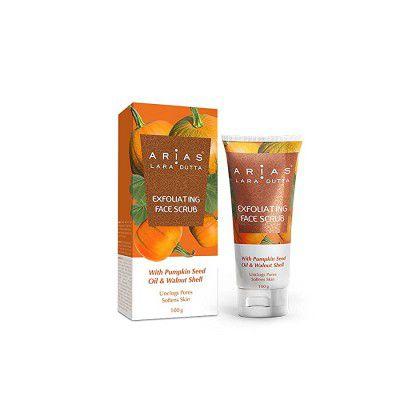 Arias by Lara Dutta Exfoliating Pumpkin and Walnut Scrub 100 gm Yellow