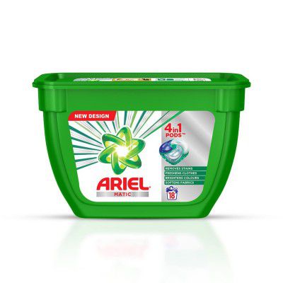 Ariel Matic 4-in-1 PODs Detergent, Pack of 18 PODs