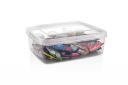 Aristo 333 Kitty Plastic Container for Home Storage, Staionery Transparent 1150ml -Set Of 12...