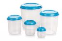 Aristo Anchor Plastic Storage Container 5 Pcs Set, Transparent Clear...
