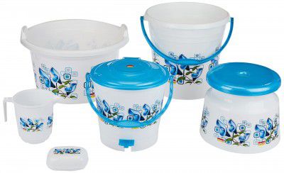 ARISTO Dyna Bathroom Set Delux (6 Pcs Set), Color May Vary