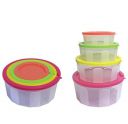 Aristo Houseware Diamond Plastic Storage Container 4 Pcs Set, Transparent Clear, Multi...