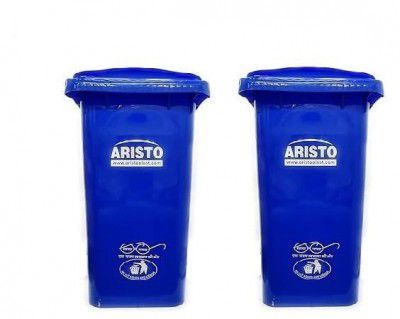 Aristo Manual-Lift Garbage Waste Dustbin with Out Wheel 90 L (blue/blue)