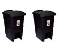 Aristo Plastic Biomedical Waste dustbin with Step-On Pedal 12 LTR (BLACK & BLACK) Combo...
