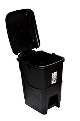 ARISTO Plastic Pedal Dustbin 12 LTR (BLACK)