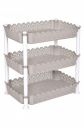 ARISTO Plastic Storage Rack 3 Shelfs, Grey (1 Piece), Medium...